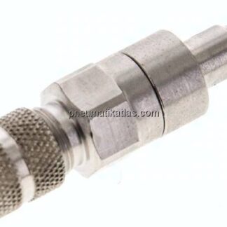Kupplungsstecker (NW2,7) 4,3x3mm Schlauch, Messing vernickelt