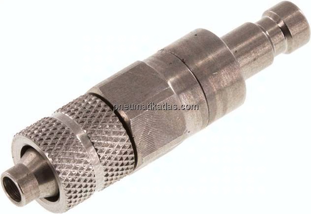 Kupplungsstecker (NW2,7) 6x4mm Schlauch, Edelstahl
