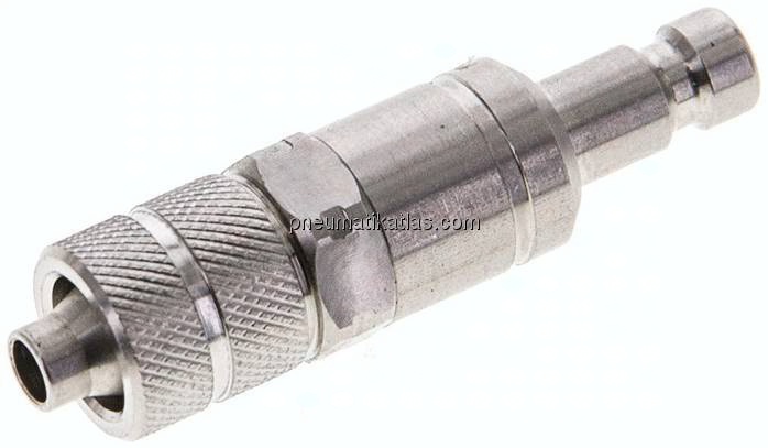 Kupplungsstecker (NW2,7) 6x4mm Schlauch, 1.4404