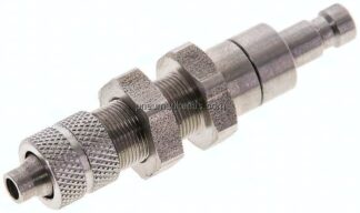 Schott-Kupplungsstecker (NW2,7) 6x4mm Schlauch, Edelstahl