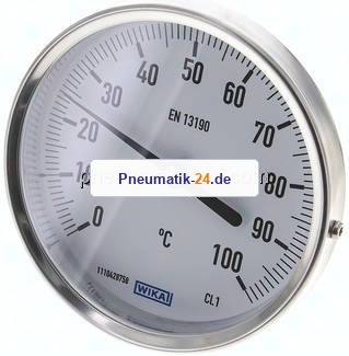 Bimetallthermometer, waagerecht D100/0 bis +100°C/63mm