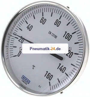 Bimetallthermometer, waagerecht D160/0 bis +160°C/63mm