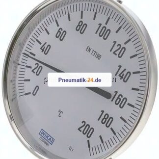 Bimetallthermometer, waagerecht D160/0 bis +200°C/63mm