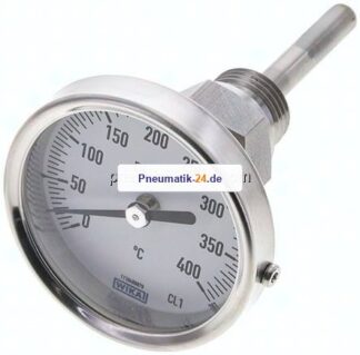 Bimetallthermometer, waagerecht D63/0 bis +400°C/63mm