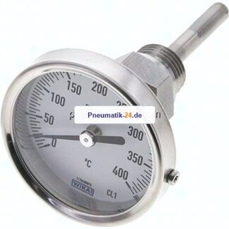 Bimetallthermometer, waagerecht D63/0 bis +400°C/63mm