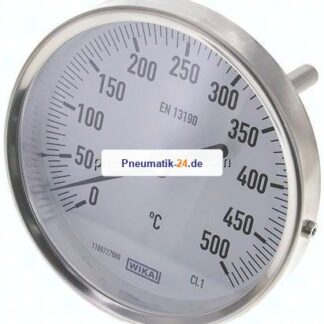 Bimetallthermometer, waagerecht D100/0 bis +500°C/63mm