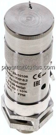 TÜV-Sicherheitsventil G 1/2" (DN13), 0,20 bar, 1.4571