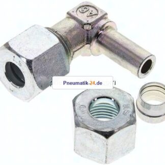 Einstellb. Winkel-Schneidringverschr. 10 S (M18x1,5), Stahl verzinkt