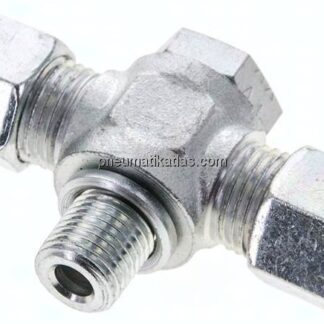 T-Schwenkverschraubung G 1/4"-8 S (M16x1,5), Stahl verzinkt
