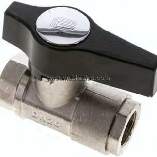Hochdruck-Kugelhahn G 3/4", Messing vernickelt