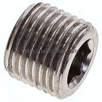 Verschlussstopfen Innenskt. G 1/8", 1.4571