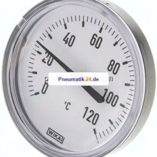 Bimetallthermometer, waagerecht D80/0 bis +120°C/40mm