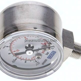ES-Manometer senkrecht, 40mm, -1 bis 0 bar, G 1/8"