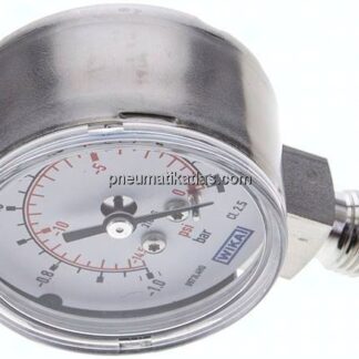 ES-Manometer senkrecht, 50mm, -1 bis 0 bar, G 1/4"