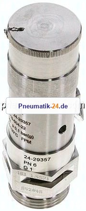 TÜV-Sicherheitsventil G 1" (DN22), 3,00 bar, 1.4571