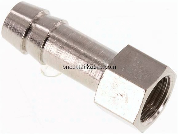 Aufschraub-Schlauchtülle G 1/8"-8 (5/16")mm, Messing vernickelt