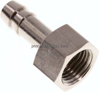 Aufschraub-Schlauchtülle G 1/4"-8 (5/16")mm, Messing vernickelt