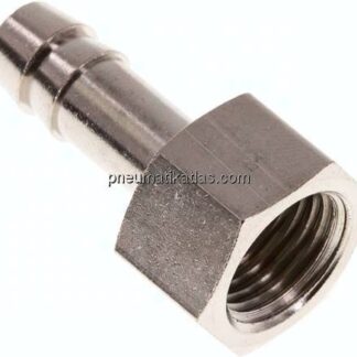 Aufschraub-Schlauchtülle G 1/4"-8 (5/16")mm, Messing vernickelt
