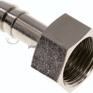 Aufschraub-Schlauchtülle G 3/8"-8 (5/16")mm, Messing vernickelt