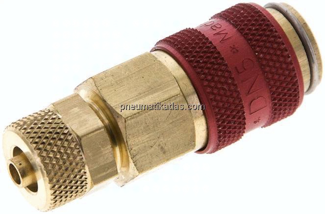 Kupplungsdose (NW5) 6x4mm Schlauch, Messing