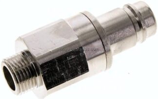 Kupplungsstecker (NW15) G 1/2"(AG), Messing vernickelt