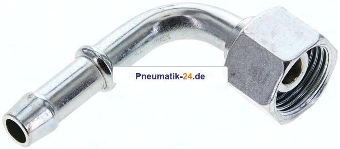 90°-Schlauchnippel G 3/8" Überwurfmutter, 7 - 8mm