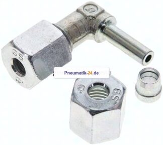 Einstellb. Winkel-Schneidringverschr. 6 S (M14x1,5), Stahl verzinkt