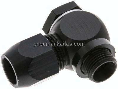Winkel-Verschraubung G 3/8"-14x8mm, Aluminium