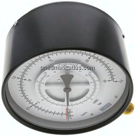 Differenzdruck-Manometer senkrecht, 160mm, 0 - 2,5 bar
