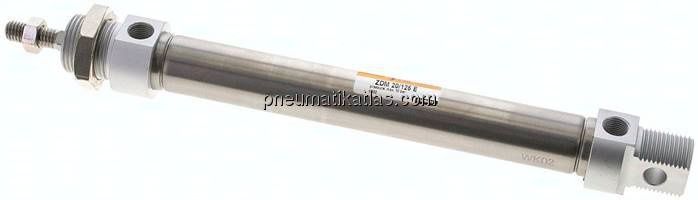 ISO 6432-Zylinder, doppeltwirkend, Kolben 20mm,Hub 125mm