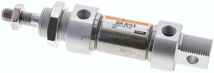 ISO 6432-Zylinder, doppeltwirkend, Kolben 25mm,Hub 10mm