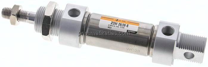 ISO 6432-Zylinder, doppeltwirkend, Kolben 25mm,Hub 25mm