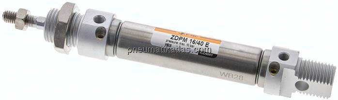 ISO 6432-Zylinder, doppeltwirkend, Kolben 16mm,Hub 40mm