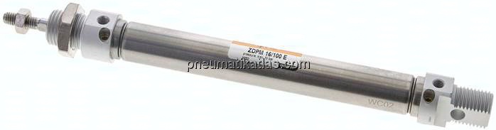 ISO 6432-Zylinder, doppeltwirkend, Kolben 16mm,Hub 100mm