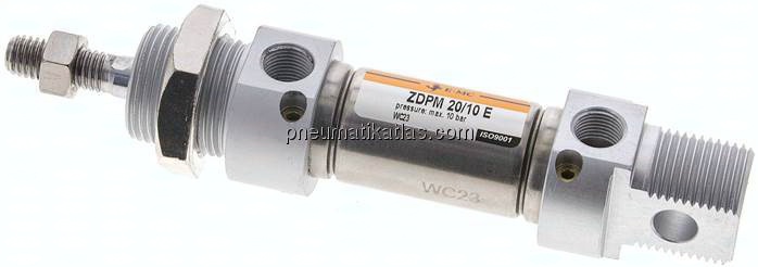 ISO 6432-Zylinder, doppeltwirkend, Kolben 20mm,Hub 10mm