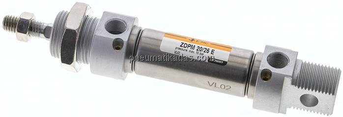 ISO 6432-Zylinder, doppeltwirkend, Kolben 20mm,Hub 25mm