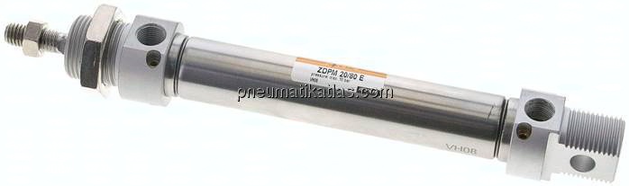ISO 6432-Zylinder, doppeltwirkend, Kolben 20mm,Hub 80mm