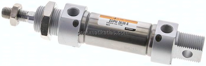 ISO 6432-Zylinder, doppeltwirkend, Kolben 25mm,Hub 25mm