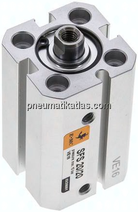 ISO 21287-Zylinder, doppeltw., Kolben 20mm, Hub 20mm