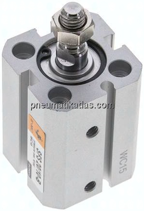 ISO 21287-Zylinder, doppeltw., Kolben 20mm, Hub 10mm