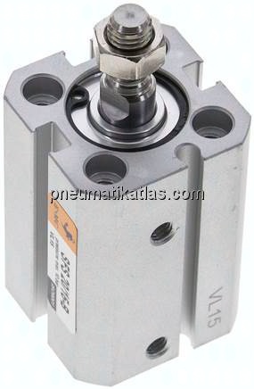 ISO 21287-Zylinder, doppeltw., Kolben 20mm, Hub 15mm