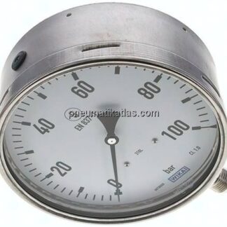 Sicherheits-Manometer senkrecht, 160mm, 0 - 100 bar