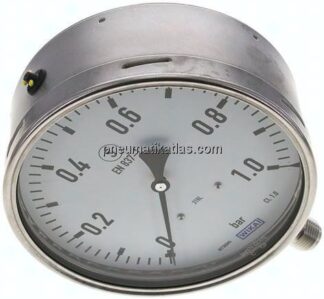 Sicherheits-Manometer senkrecht, 160mm, 0 - 1 bar