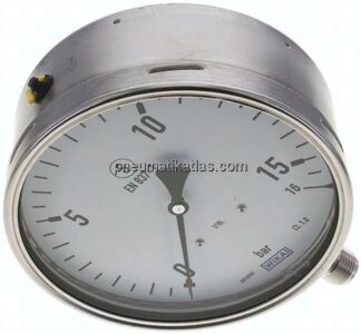 Sicherheits-Manometer senkrecht, 160mm, 0 - 16 bar
