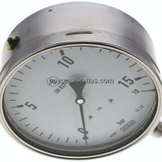 Sicherheits-Manometer senkrecht, 160mm, 0 - 16 bar