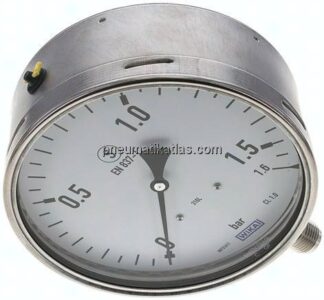 Sicherheits-Manometer senkrecht, 160mm, 0 - 1,6 bar