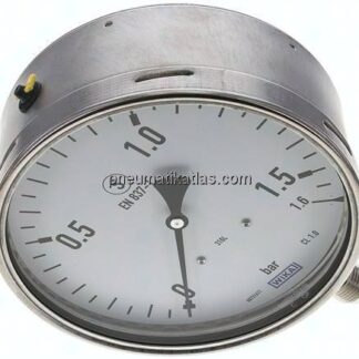 Sicherheits-Manometer senkrecht, 160mm, 0 - 1,6 bar