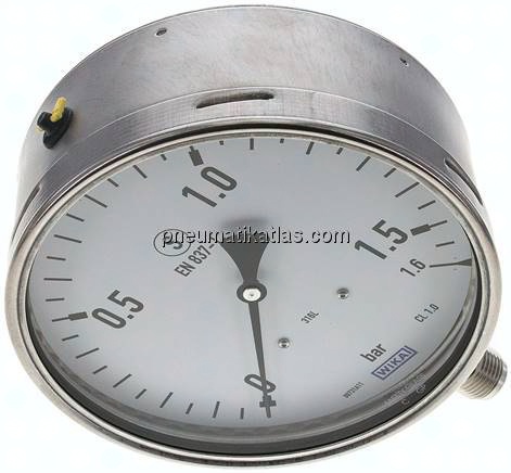Sicherheits-Manometer senkrecht, 160mm, 0 - 1,6 bar