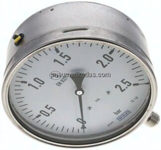 Sicherheits-Manometer senkrecht, 160mm, 0 - 2,5 bar