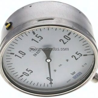 Sicherheits-Manometer senkrecht, 160mm, 0 - 2,5 bar